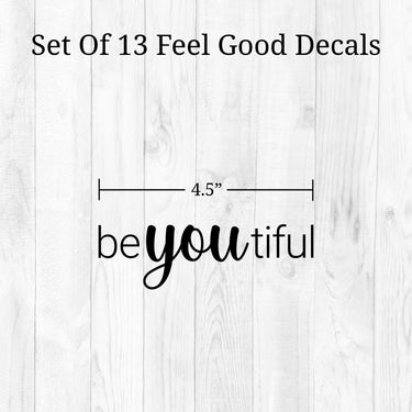 Feel Good Quotes Mirror Decals